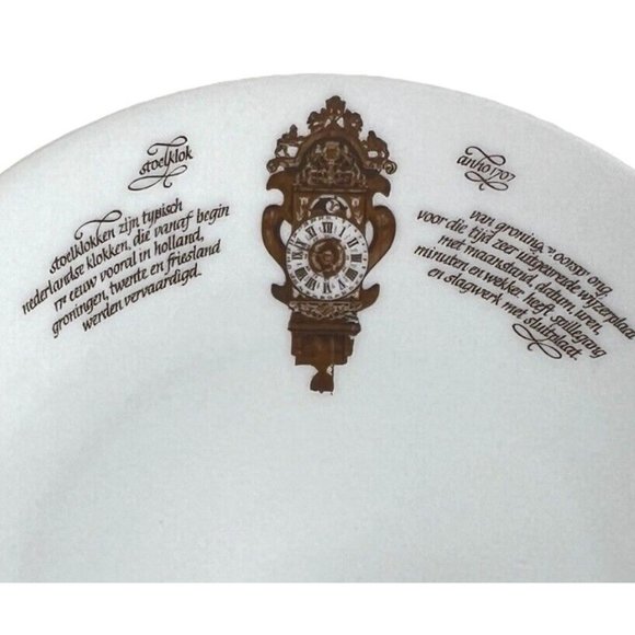 4 Mitterteich Porzellan Salad Side Plates Clock Pattern 7 3/4 IN Germany Vintage - Picture 11 of 13